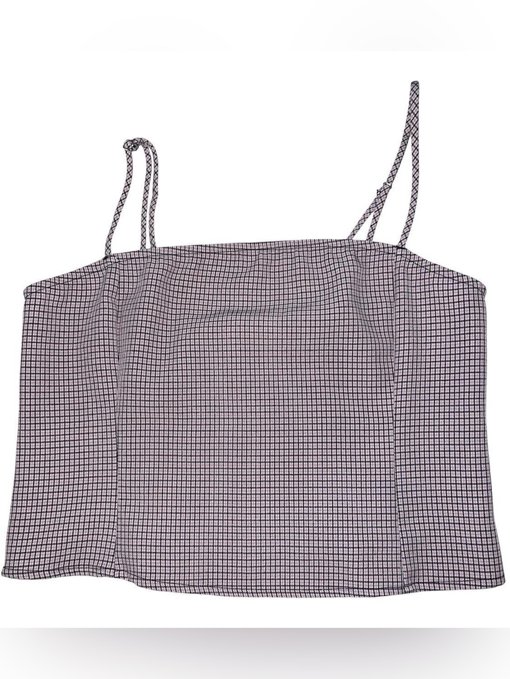 BCBGeneration Purple grid crop top